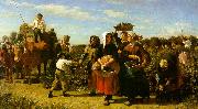 Jules Breton The Vintage at the Chateau Lagrange oil painting